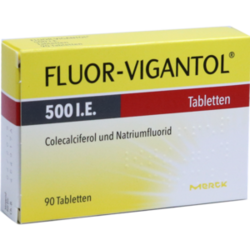 Verpackungsbild (Packshot) von FLUOR VIGANTOL 500 I.E. Tabletten