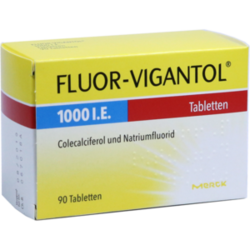 Verpackungsbild (Packshot) von FLUOR VIGANTOL 1.000 I.E. Tabletten