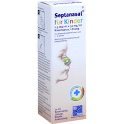Verpackungsbild (Packshot) von SEPTANASAL für Kinder 0,5 mg/ml + 50 mg/ml Nasens.