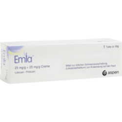 Verpackungsbild (Packshot) von EMLA 25 mg/g + 25 mg/g Creme