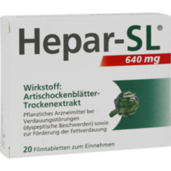 Verpackungsbild (Packshot) von HEPAR-SL 640 mg Filmtabletten