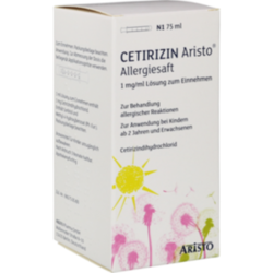 Verpackungsbild (Packshot) von CETIRIZIN Aristo Allergiesaft 1 mg/ml Lsg.z.Einn.