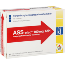 Verpackungsbild (Packshot) von ASS elac 100 mg TAH magensaftresistente Tabletten