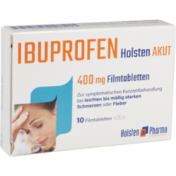 Verpackungsbild (Packshot) von IBUPROFEN Holsten akut 400 mg Filmtabletten