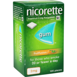 Verpackungsbild (Packshot) von NICORETTE 2 mg freshfruit Kaugummi
