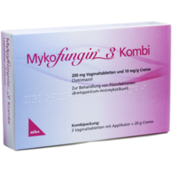 Verpackungsbild (Packshot) von MYKOFUNGIN 3 Kombi 200 mg Vaginaltab.+10 mg/g Cre.