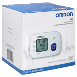 Verpackungsbild (Packshot) von OMRON RS2 Handgelenk Blutdruckmessgerät HEM-6161-D