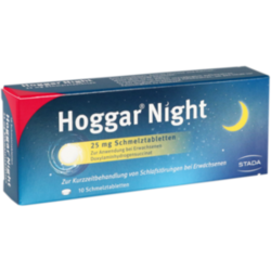 Verpackungsbild (Packshot) von HOGGAR Night 25 mg Schmelztabletten