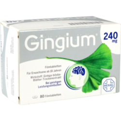 Verpackungsbild (Packshot) von GINGIUM 240 mg Filmtabletten