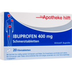Verpackungsbild (Packshot) von IBUPROFEN 400 mg Die Apotheke hilft Filmtabletten