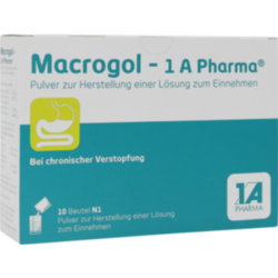 Verpackungsbild (Packshot) von MACROGOL-1A Pharma Plv.z.Her.e.Lsg.z.Einnehmen