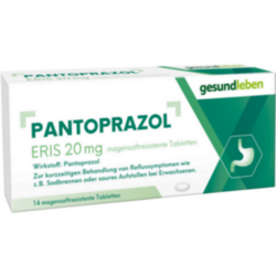 Verpackungsbild (Packshot) von PANTOPRAZOL Eris 20 mg magensaftres.Tabletten