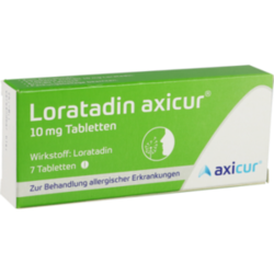 Verpackungsbild (Packshot) von LORATADIN axicur 10 mg Tabletten