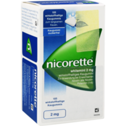 Verpackungsbild (Packshot) von NICORETTE Kaugummi 2 mg whitemint