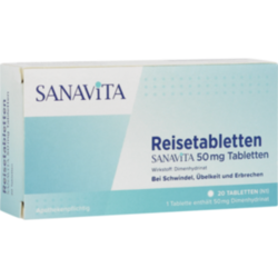 Verpackungsbild (Packshot) von REISETABLETTEN Sanavita 50 mg Tabletten