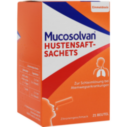 Verpackungsbild (Packshot) von MUCOSOLVAN Hustensaft-Sachets