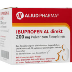 Verpackungsbild(Packshot) von IBUPROFEN AL direkt 200 mg Pulver zum Einnehmen