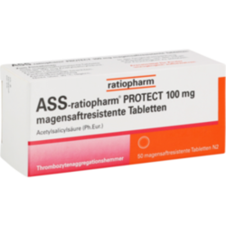 Verpackungsbild (Packshot) von ASS-ratiopharm PROTECT 100 mg magensaftr.Tabletten