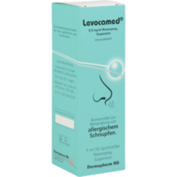 Verpackungsbild (Packshot) von LEVOCAMED 0,5 mg/ml Nasenspray Suspension
