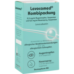 Verpackungsbild (Packshot) von LEVOCAMED Kombi 0,5 mg/ml AT + 0,5 mg/ml Nasenspr.