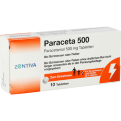 Verpackungsbild (Packshot) von PARACETA 500 Tabletten