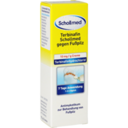 Verpackungsbild (Packshot) von TERBINAFIN Schollmed gegen Fußpilz 10 mg/g Creme