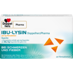Verpackungsbild (Packshot) von IBU-LYSIN DoppelherzPharma 400 mg Filmtabletten