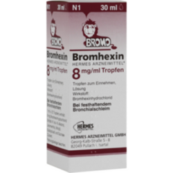 Verpackungsbild (Packshot) von BROMHEXIN Hermes Arzneimittel 8 mg/ml Tropfen