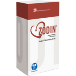 Verpackungsbild (Packshot) von ZODIN Omega-3 1000 mg Weichkapseln