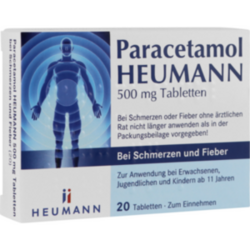 Verpackungsbild (Packshot) von PARACETAMOL HEUMANN 500mg Tab.b.Schmerzen u.Fieber