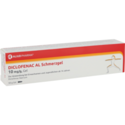 Verpackungsbild (Packshot) von DICLOFENAC AL Schmerzgel 10 mg/g