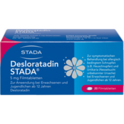 Verpackungsbild (Packshot) von DESLORATADIN STADA 5 mg Filmtabletten