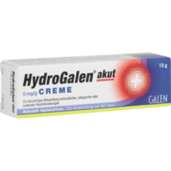 Verpackungsbild (Packshot) von HYDROGALEN akut 5 mg/g Creme