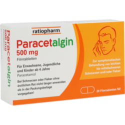 Verpackungsbild (Packshot) von PARACETALGIN 500 mg Filmtabletten