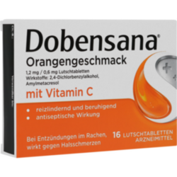 Verpackungsbild (Packshot) von DOBENSANA Orangengeschmack 1,2mg/0,6mg Lutschtabl.