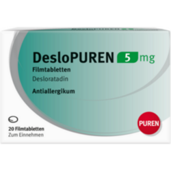 Verpackungsbild(Packshot) von DESLOPUREN 5 mg Filmtabletten