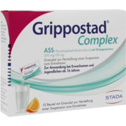 Verpackungsbild (Packshot) von GRIPPOSTAD Complex ASS/Pseudoeph.500/30 mg Orange