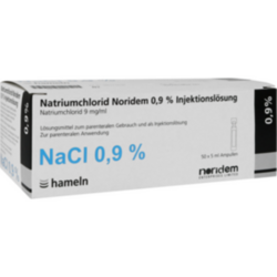 Verpackungsbild (Packshot) von NATRIUMCHLORID Noridem 0,9% Inj.-Lösung Amp.