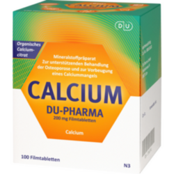 Verpackungsbild (Packshot) von CALCIUM DU-Pharma 200 mg Filmtabletten