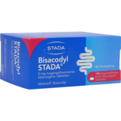 Verpackungsbild (Packshot) von BISACODYL STADA 5 mg magensaftres.überzog.Tabl.