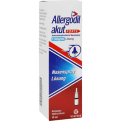 Verpackungsbild (Packshot) von ALLERGODIL akut forte 1,5 mg/ml Nasenspray Lösung