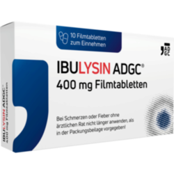 Verpackungsbild (Packshot) von IBULYSIN ADGC 400 mg Filmtabletten