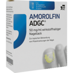 Verpackungsbild (Packshot) von AMOROLFIN ADGC 50 mg/ml wirkstoffhalt.Nagellack