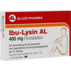 Verpackungsbild (Packshot) von IBU-LYSIN AL 400 mg Filmtabletten