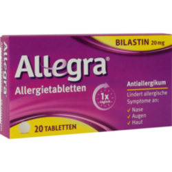 Verpackungsbild (Packshot) von ALLEGRA Allergietabletten 20 mg Tabletten