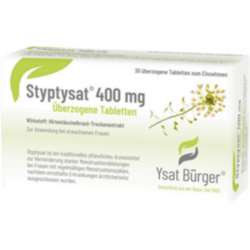 Verpackungsbild (Packshot) von STYPTYSAT 400 mg überzogene Tabletten