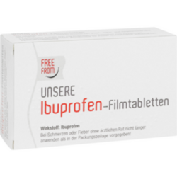 Verpackungsbild(Packshot) von UNSERE Ibuprofen-Filmtabletten