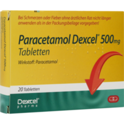 Verpackungsbild(Packshot) von PARACETAMOL Dexcel 500 mg Tabletten