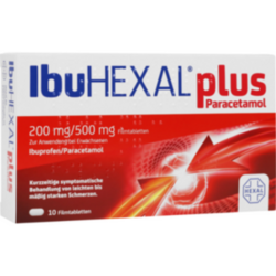 Verpackungsbild (Packshot) von IBUHEXAL plus Paracetamol 200 mg/500 mg Filmtabl.