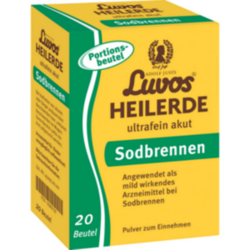 Verpackungsbild(Packshot) von LUVOS Heilerde ultrafein akut Sodbrennen Pulv.Btl.
